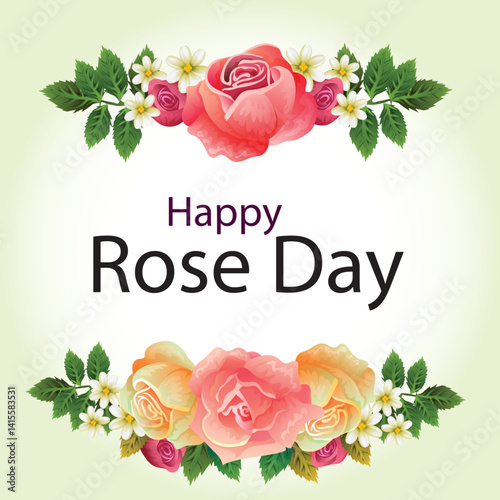 template with rose florish theme