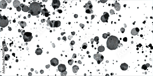 Seamless pattern of black and white Dalmatian spots, arranged in an orderly pattern, creating the appearance of data points or digital code.. Just create a rough effect, splatter, dirt, 