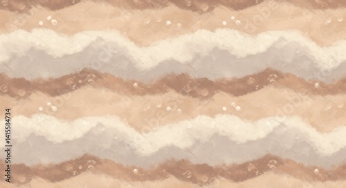 Abstract watercolor background with wavy sand shades pattern design