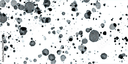 Seamless pattern of gray and white Dalmatian spots, arranged in an orderly pattern, creating the appearance of data points or digital code.. Just create a rough effect, splatter, dirt, 