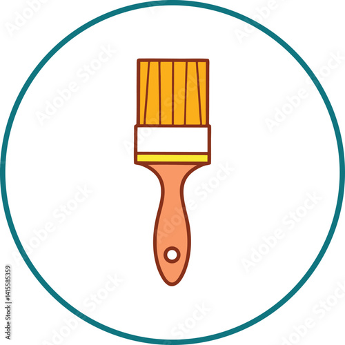 Paintbrush Icon Vector Illustration For Painting And Home Improvement Projects