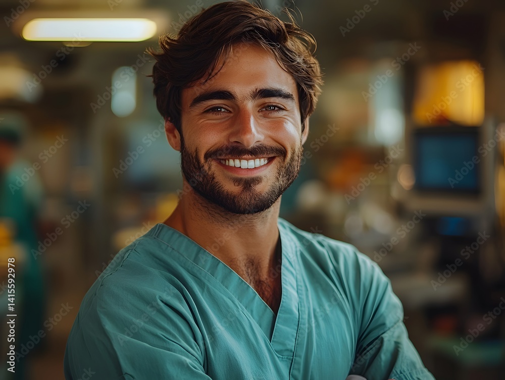 Confident doctor portrait of a smiling medical professional