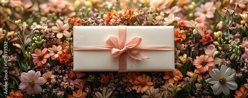 Obraz na płótnie Delicate floral gift box for Eid w salonie