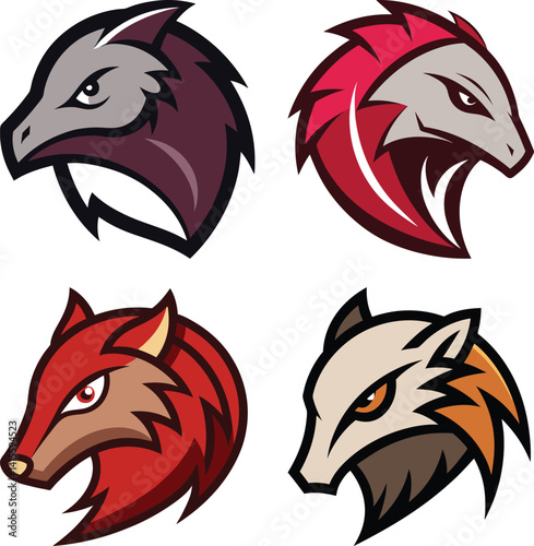 Pangolin head mascot logo design vector