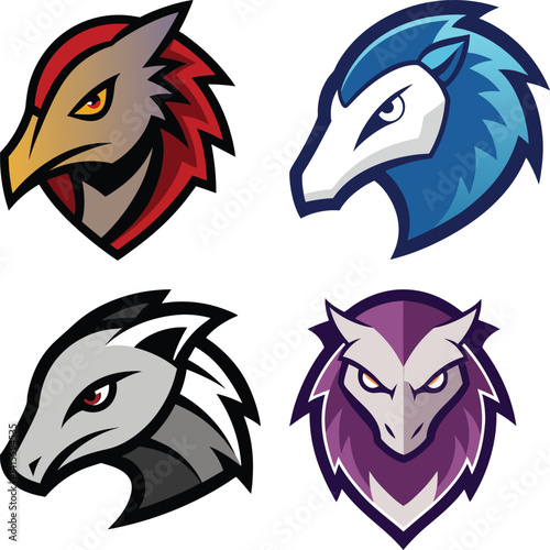 Pangolin head mascot logo design vector