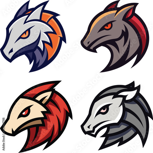 Pangolin head mascot logo design vector
