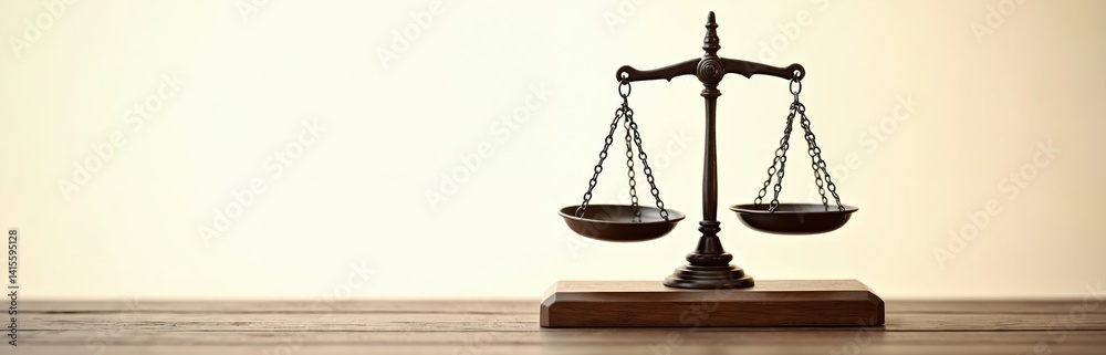 Scales of justice on wooden surface. Concept of law, balance, fairness, legal system. Symbol of truth, equality, measurement, neutrality. Judgement concept. Scales of justice on wooden surface. Concept of law, balance, fairness, legal system. Symbol of truth, equality, measurement, neutrality. Judgement concept.