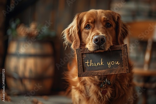 **Golden Retriever Holding A 