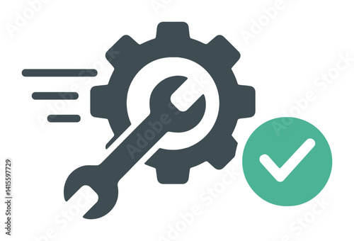 Maintenance and repair icons set - linear style with tools, gears, and more