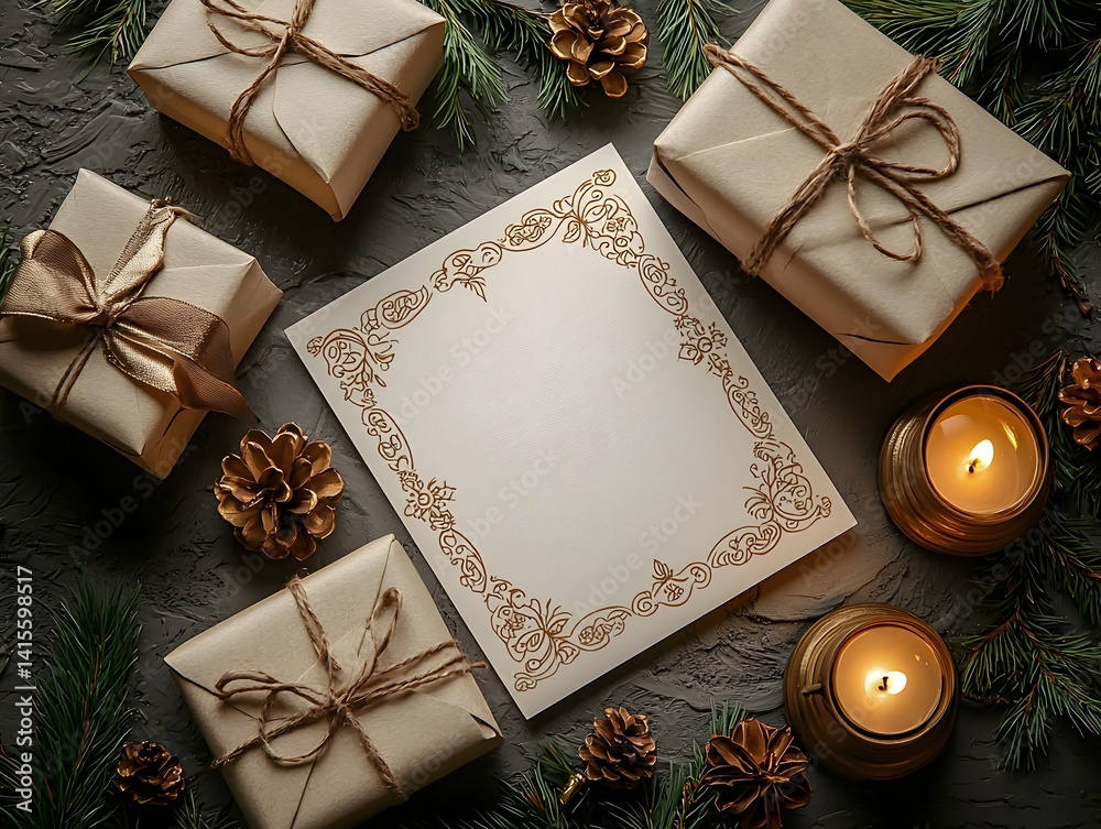 Elegant Henna Inspired Gift Card for Eid al Fitr