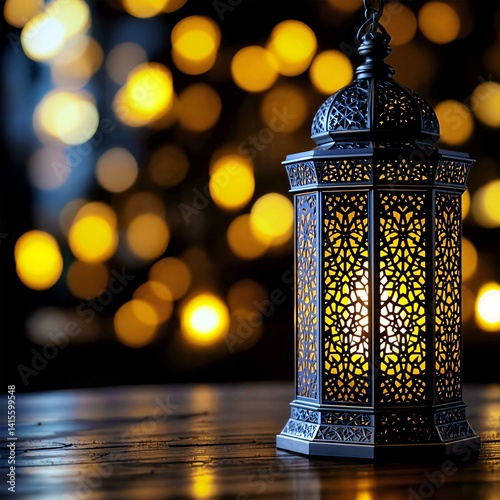  lantern and lights on a night street near a traditional Thai temple with golden decorations, antique wooden doors, and a vintage entrance gate