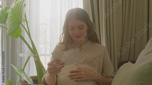 pregnant woman with her belly