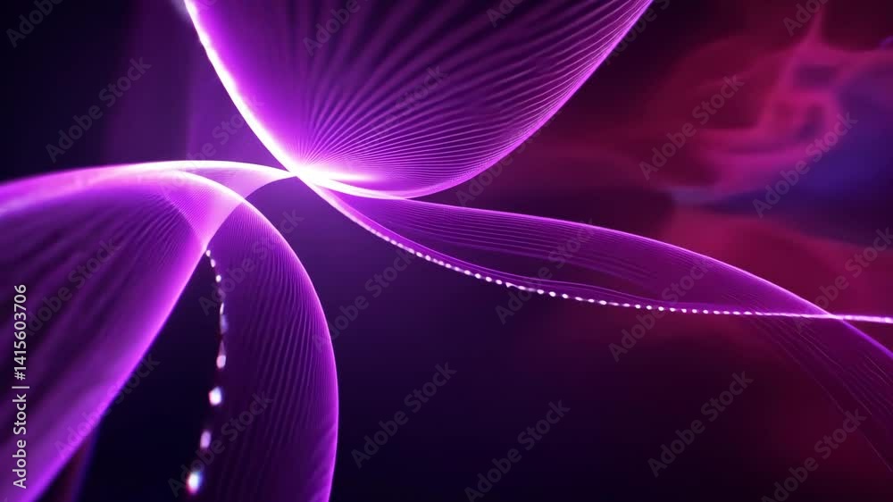 Violettes Glitzerndes Punktnetz Spirale Animation Hintergrund