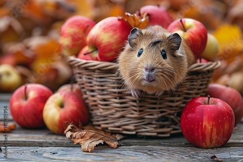 **Guinea Pig Inside Fruit Bowl Pretending To Be An Apple Adorable Oddball Visual For Playful Brands --Ar 3:2 --S 995 --V 6.0 --Style Raw** - @Darya (Relaxed)