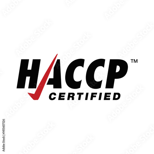 HACCP Certified Quality Assurance System Stamp Sign Icon Vector