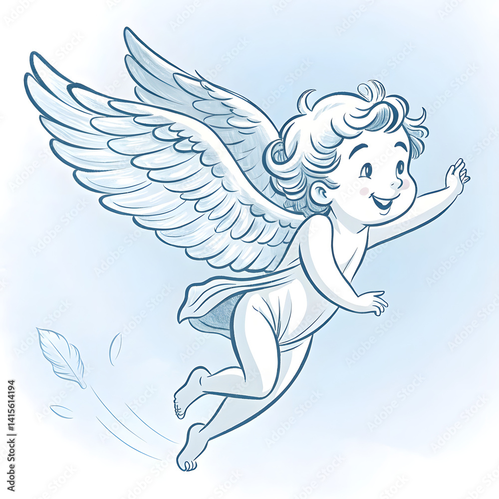 Fototapeta premium angel with heart