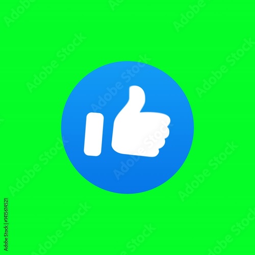 thumb up icon on blue background