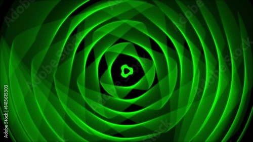 Wallpaper Mural Abstract rotating spiral with green light waves in futuristic tunnel animation Torontodigital.ca