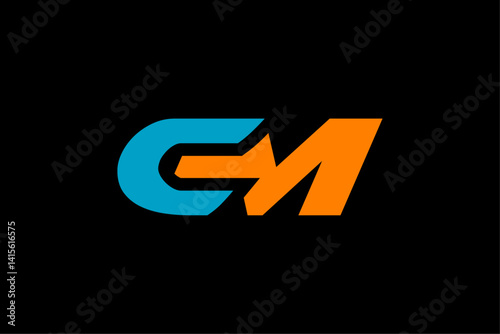Bold CM Logo Design – Lightning Icon Combination for Powerful Branding & Tech-Inspired Visual Identity