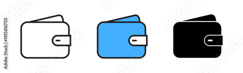 Wallet icon, representing personal finance, payment methods, digital wallets, financial management, and money transactions