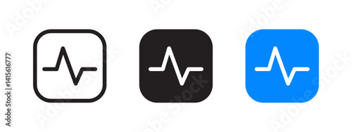Heartbeat pulse icon, representing health, vital signs, cardiology, medical monitoring, and healthcare technology in a digital or clinical environment