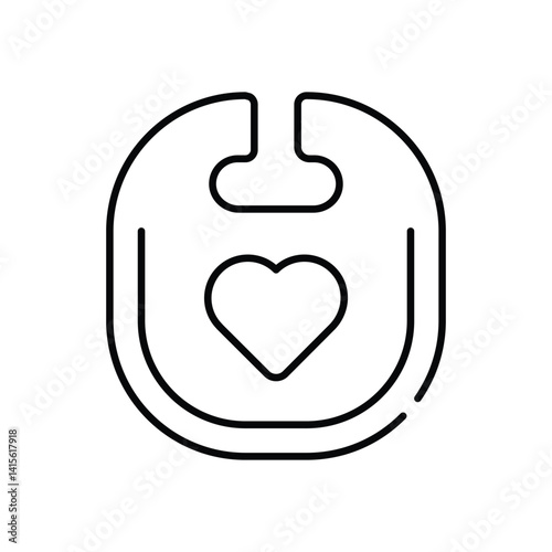 Baby Bib Vector icon