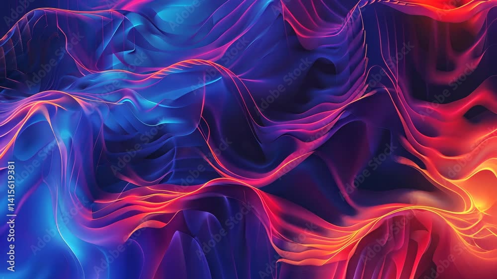 Organische Rote Blaue Wellentextur Animation Hintergrund Szene