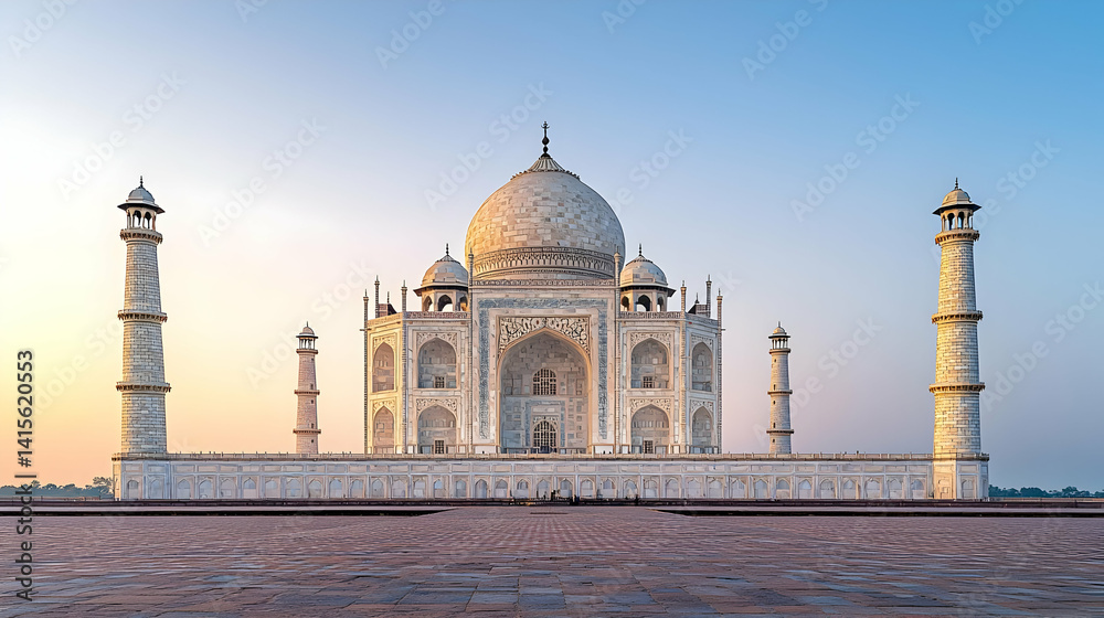 Obraz premium Taj Mahal Sunrise Panorama
