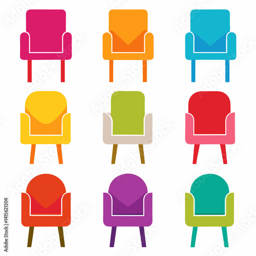 Chair silhouette bundle set bundle vector design