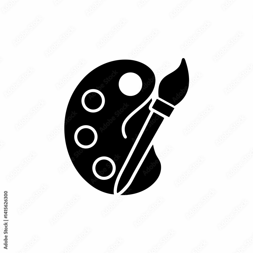 creative details Paint Palette Icon Vector Illustration creative details Paint Palette Icon Vector Illustration