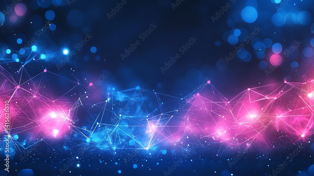 Fototapeta premium Abstract Digital Art with Glowing Particles