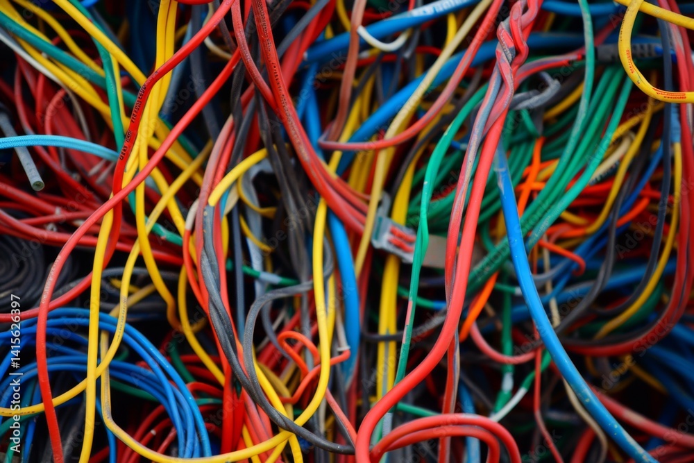 A certified electrician wiring a new home electrical system, focusing on safety standards A certified electrician wiring a new home electrical system, focusing on safety standards