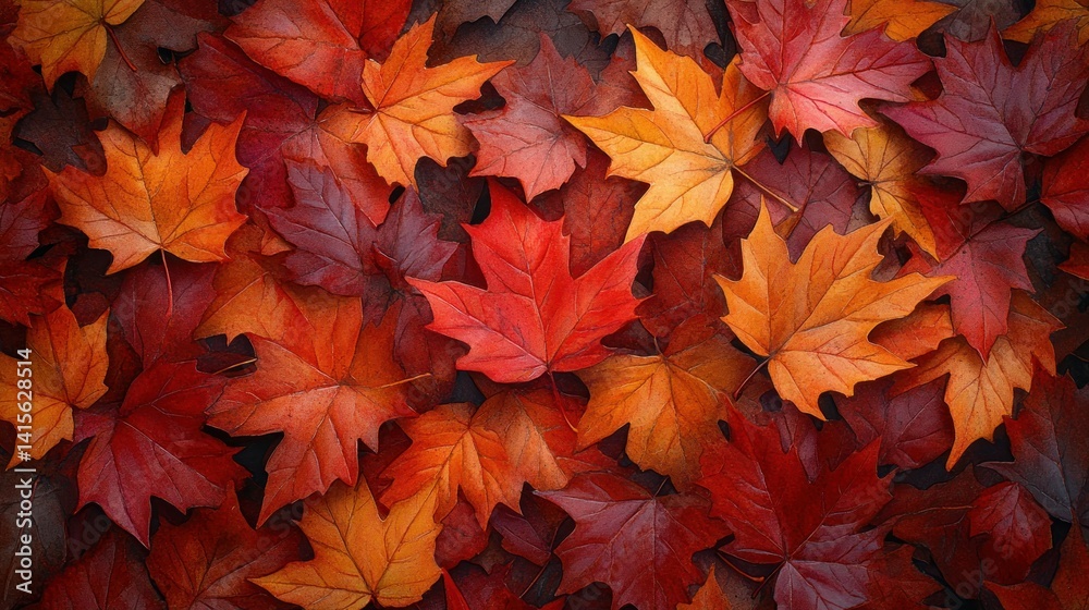 Vibrant autumn leaves, a tapestry of reds, oranges, and browns. A fall foliage display Vibrant autumn leaves, a tapestry of reds, oranges, and browns. A fall foliage display