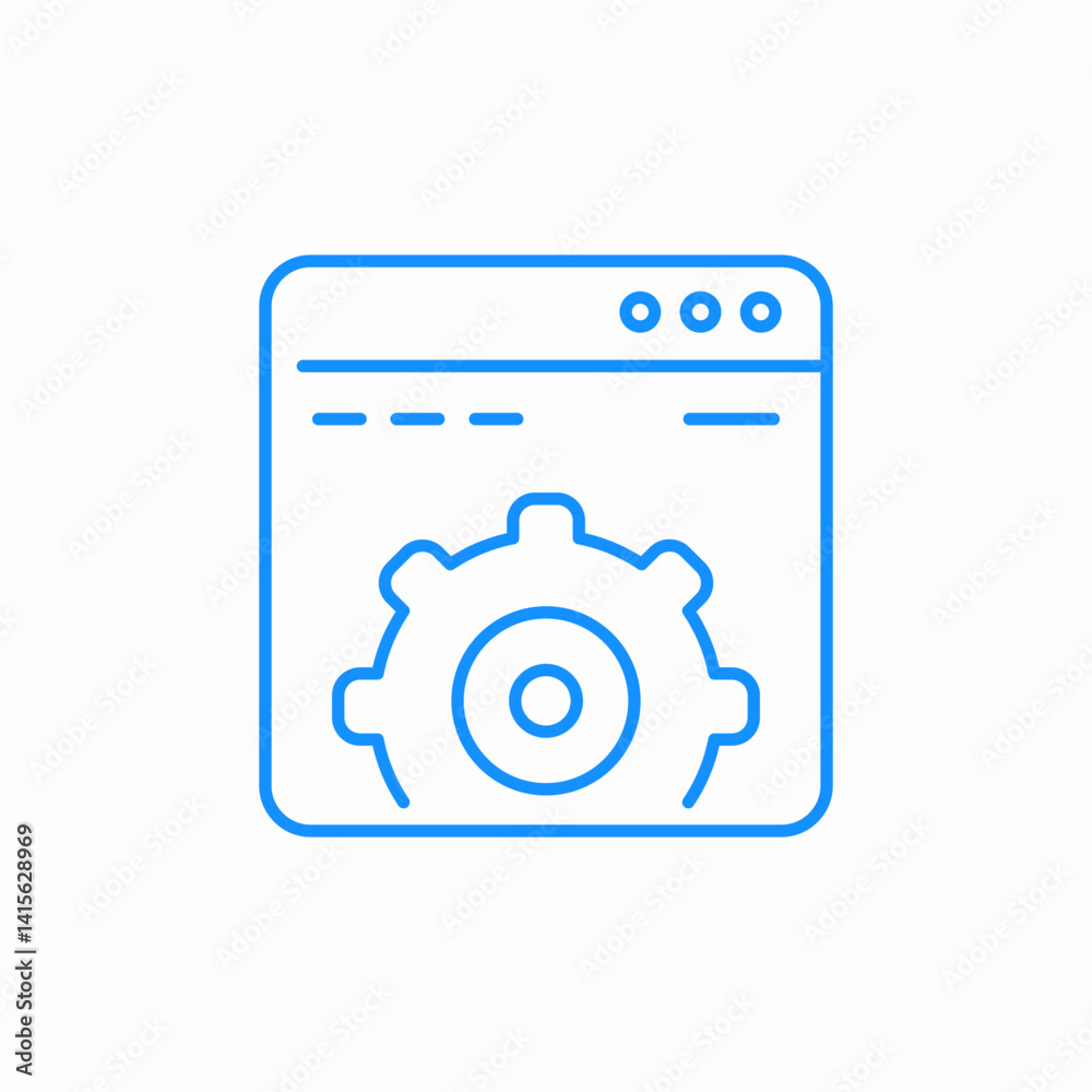 browser settings icon sign vector browser settings icon sign vector