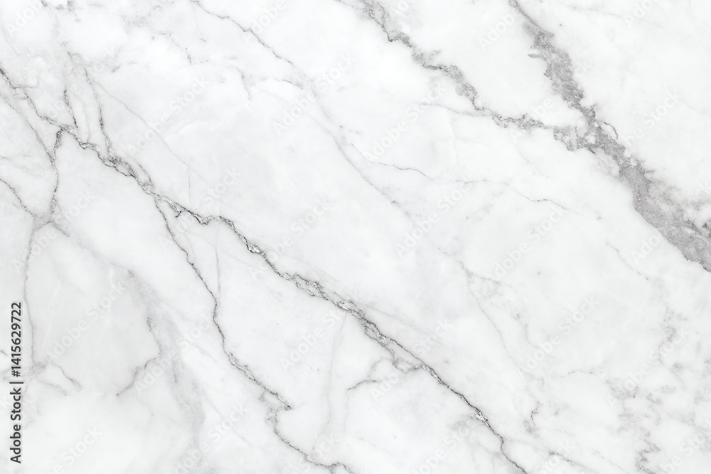 Obraz premium Elegant white marble texture with delicate gray veining, a timeless symbol of sophistication and luxury.
