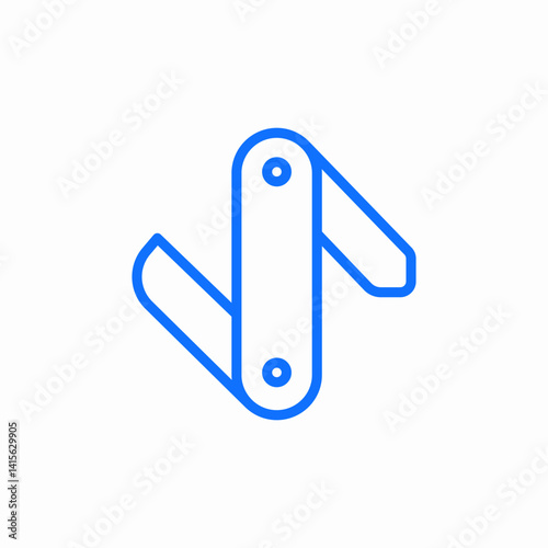 folded multi tool icon sign vector