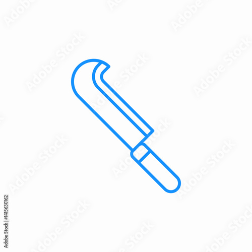 garden billhook icon sign vector