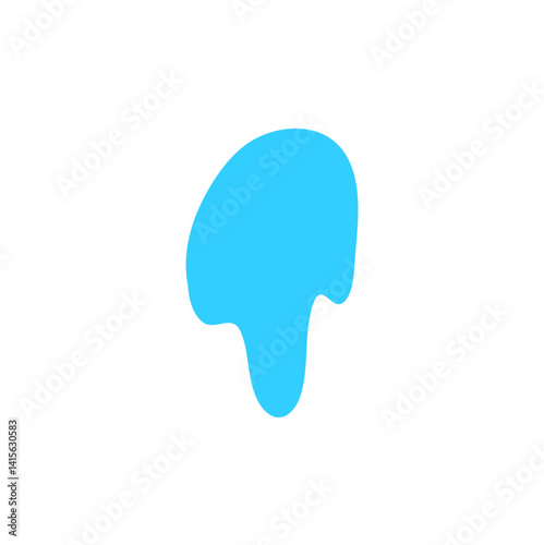 Blue Liquid Flowing. Spilled, drop, splash, leak concept. Vector illustration 
