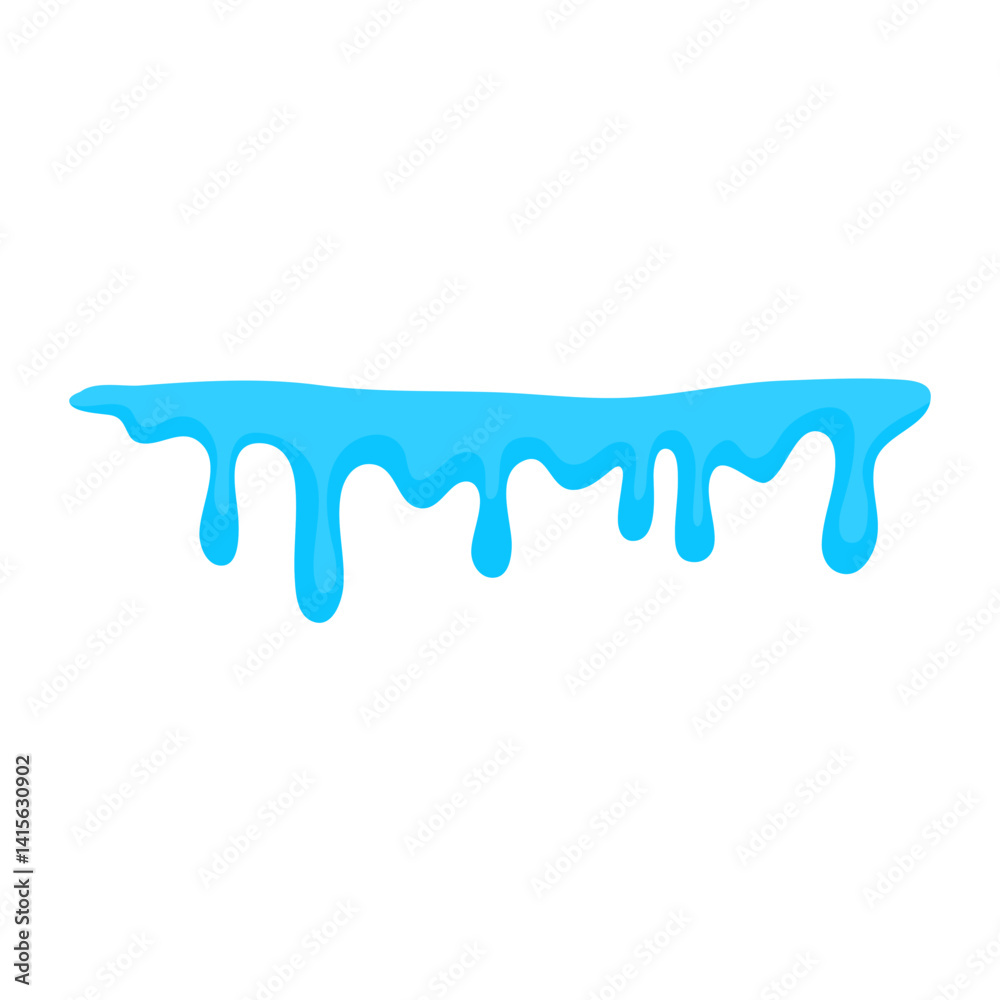 Blue Liquid Flowing. Spilled, drop, splash, leak concept. Vector illustration Blue Liquid Flowing. Spilled, drop, splash, leak concept. Vector illustration