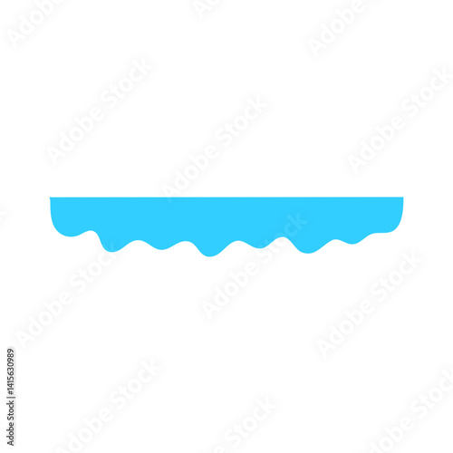 Blue Liquid Flowing. Spilled, drop, splash, leak concept. Vector illustration 