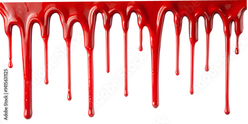 red paint drip