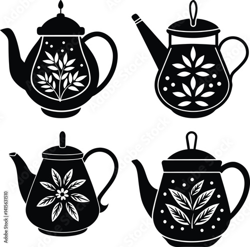 Herbal Tea Infuser silhouette vector