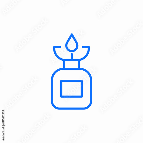 oil lamp flame icon sign vector