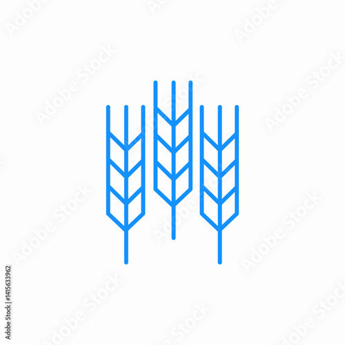 wheat stalks icon sign vector