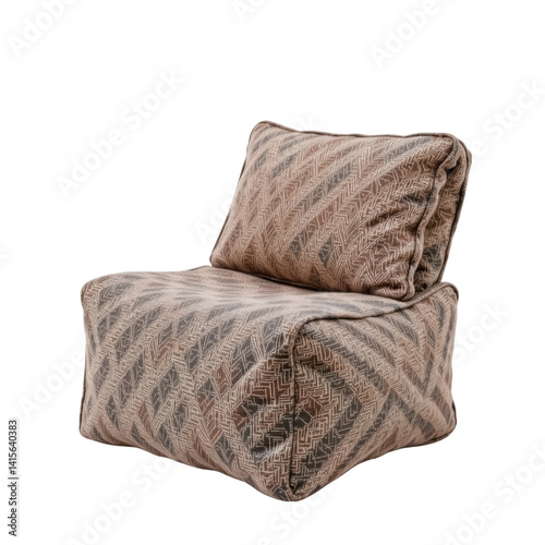 stylish, patterned fabric chair with geometric design and plush cushioning, perfect for modern interiors