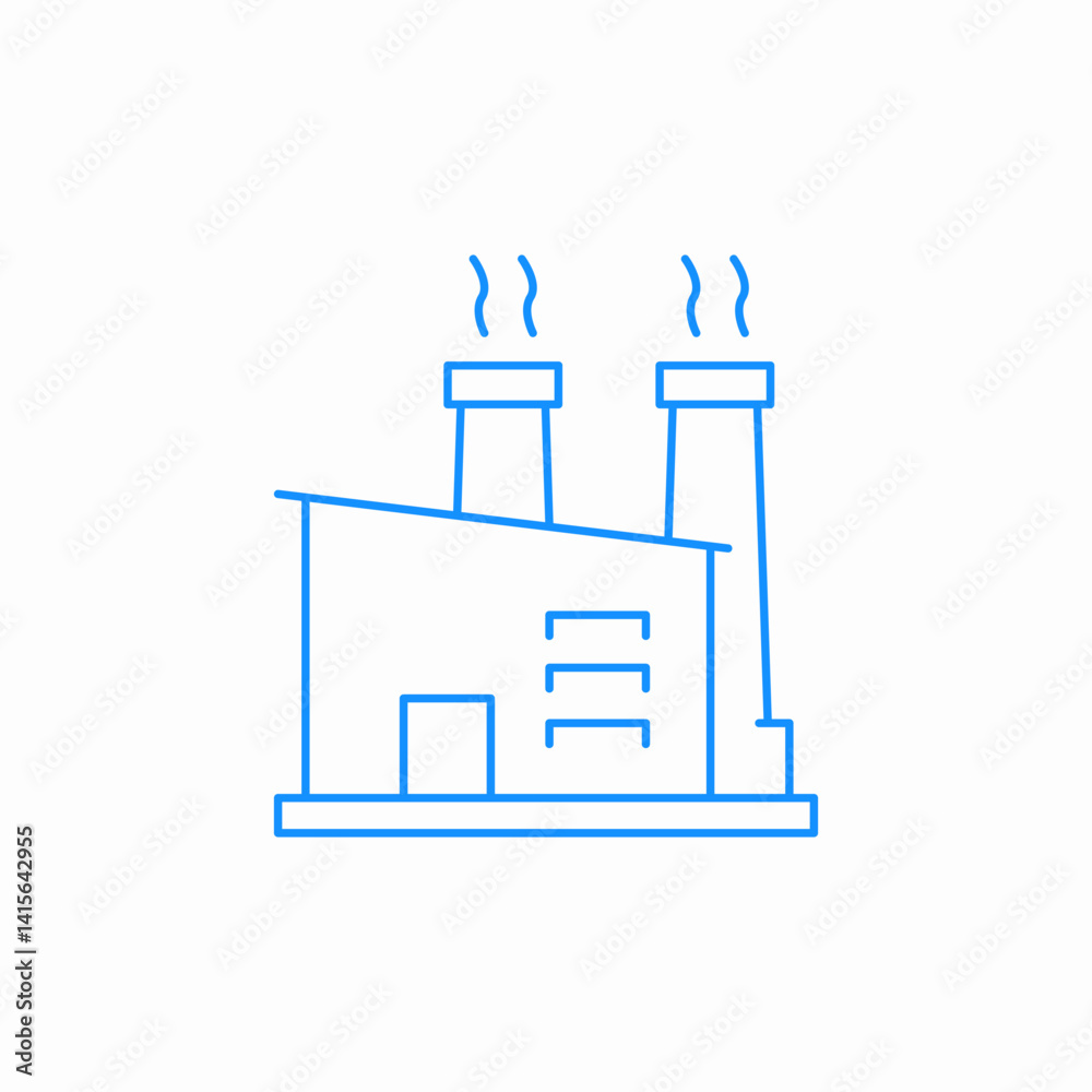 Obraz premium factory smoke icon sign vector