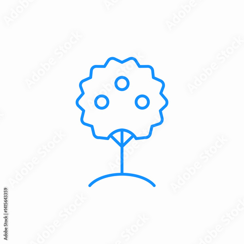 fruit tree icon sign vector