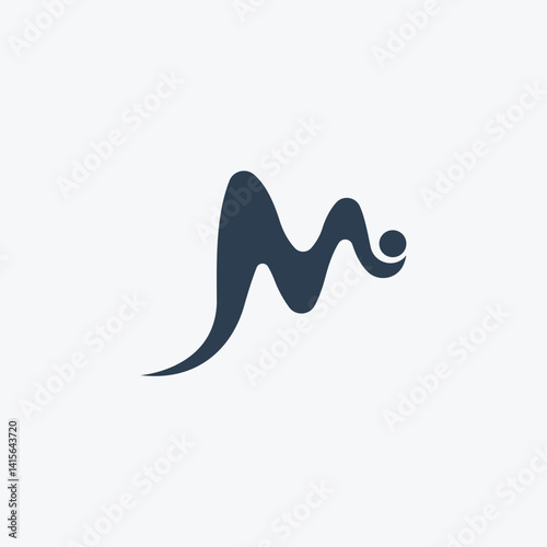 Branding flat design logo m design