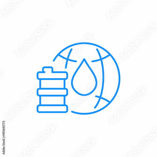 global oil reserves icon sign vector