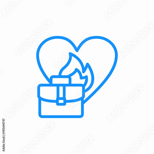 passionate work icon sign vector